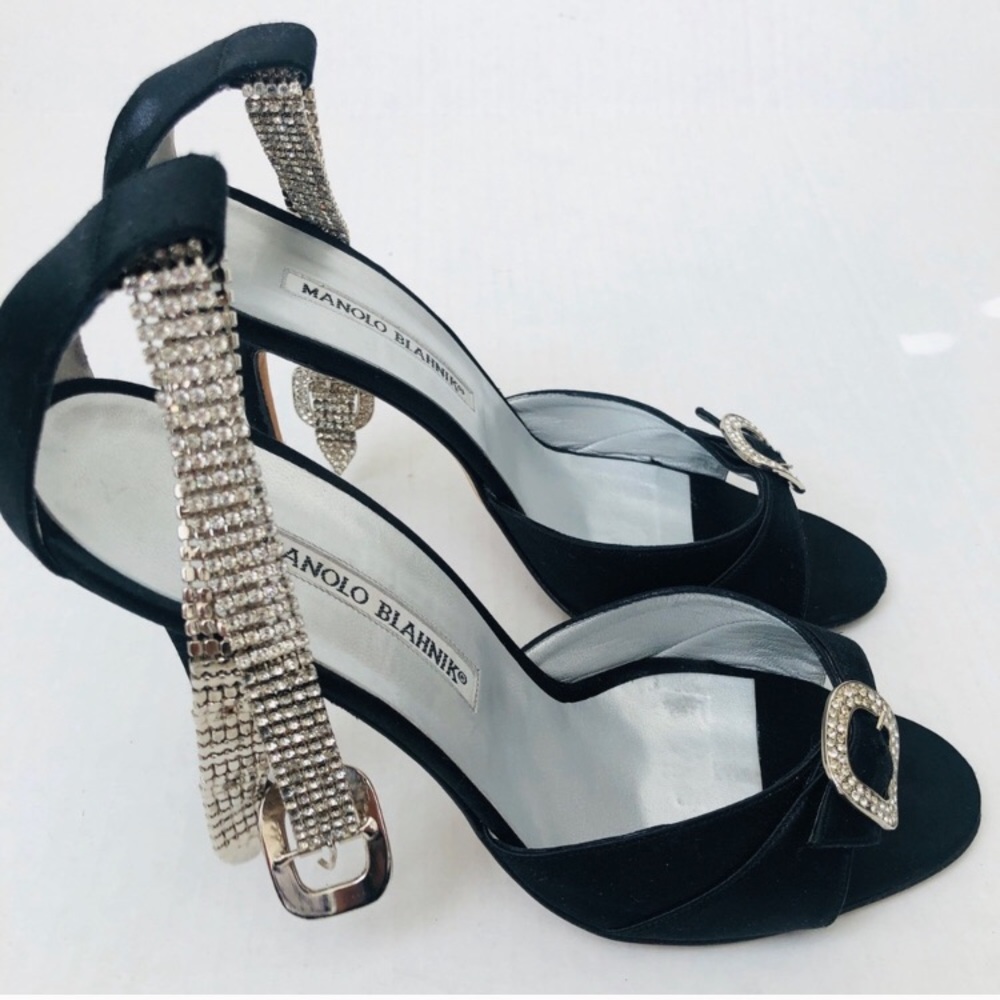 Manolo Blahnik rhinestone heels